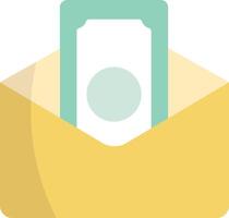 An envelope with money inside it vector