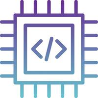 A computer processor with the word html written on it vector