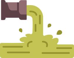 A pipe with green liquid coming out of it vector