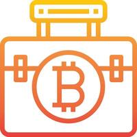 Bitcoin wallet icon vector