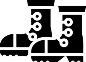 Black boots icon on white background vector