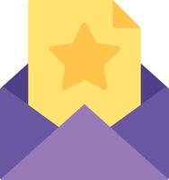 Email envelope with star icon vector