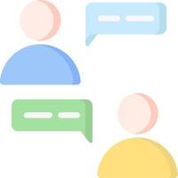 Three people with speech bubbles on a white background vector