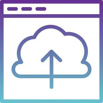 icono de computación en la nube vector