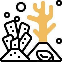 An icon of a rock and a tree vector