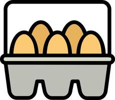 Eggs in a basket icon vector