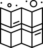 un negro y blanco ilustración de un mapa vector