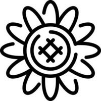 A black and white drawing of a flower vector