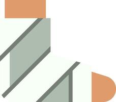 A bandaged foot with a bandage on it vector