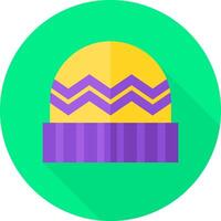 A flat icon of a hat with a chevron pattern vector