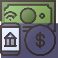 Mobile banking and mobile payments vector