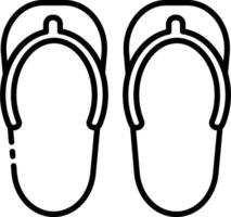 Two flip flops on a white background vector