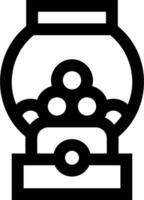 A black and white image of a gumball machine vector