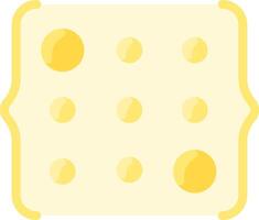 A piece of cheese with holes on it vector