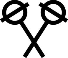 Two crossed swords with no cross in the middle vector