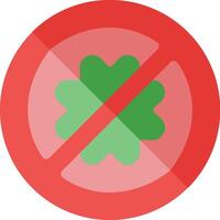 A no clover sign on a white background vector