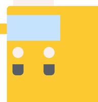 A yellow bus with a white stripe vector