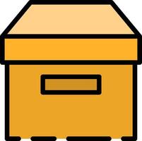 A box with a lid on it vector