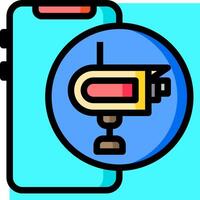 A phone with a camera icon on it vector