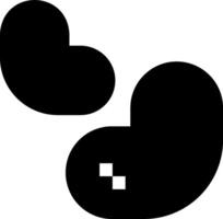 A black and white heart with a square in the middle vector