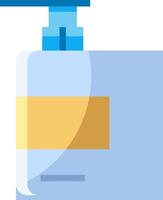 A bottle of hand sanitizer with a yellow stripe vector