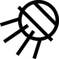 A black and white image of a ball with a line through it vector