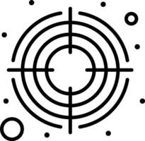 A black and white image of a circular target vector