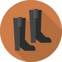 A pair of boots on a flat icon vector