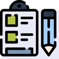 Clipboard with pencil and paper icon vector