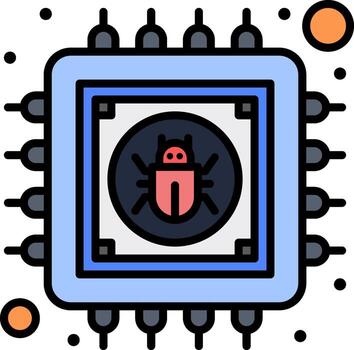 un error icono en un computadora procesador vector