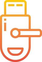A usb drive with a smiley face on it vector