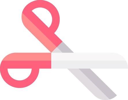 A pair of scissors with a pink handle vector