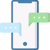 Mobile messaging app vector