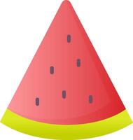 A slice of watermelon on a white background vector