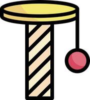 A cartoon of a ball and a table vector