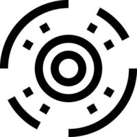 A black and white logo of a circular object vector