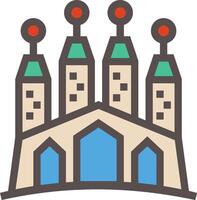 A church with three towers on top vector