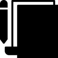 A black and white image of a computer and a pen vector