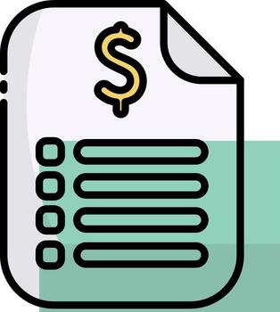 A checkbox with dollar sign icon vector