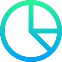 A circle with a pie chart in the middle vector