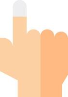 A hand with a finger up and a finger down vector