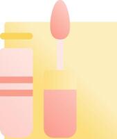 Lipstick and tube on a yellow background vector