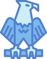 A blue eagle with a white background vector