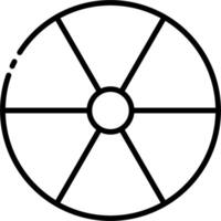 A circle with four spokes on it vector