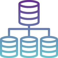 A database structure with three rows of data vector