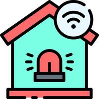 A house with wifi and a wifi icon vector