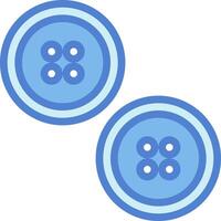 Two blue buttons with six dots on each side vector