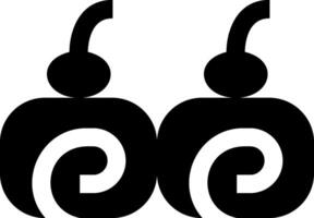 Two people with a spiral shape on their heads vector