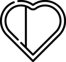A heart shaped icon with a line through it vector
