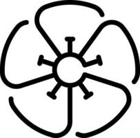 A black and white image of a flower vector